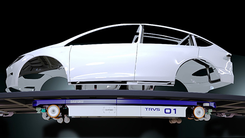 重量級台車けん引AGVシステム「TRVS」