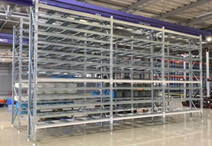 Mini load AS/RS post and beam type wide truss rack